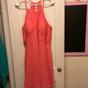 Coral/light pink bridesmaid dress